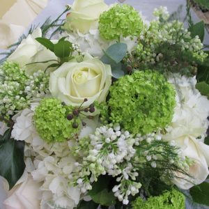 Mothers Day White and Green Bouquet